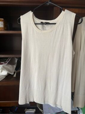 Grace Elements Cream Sleeveless Knit Tank